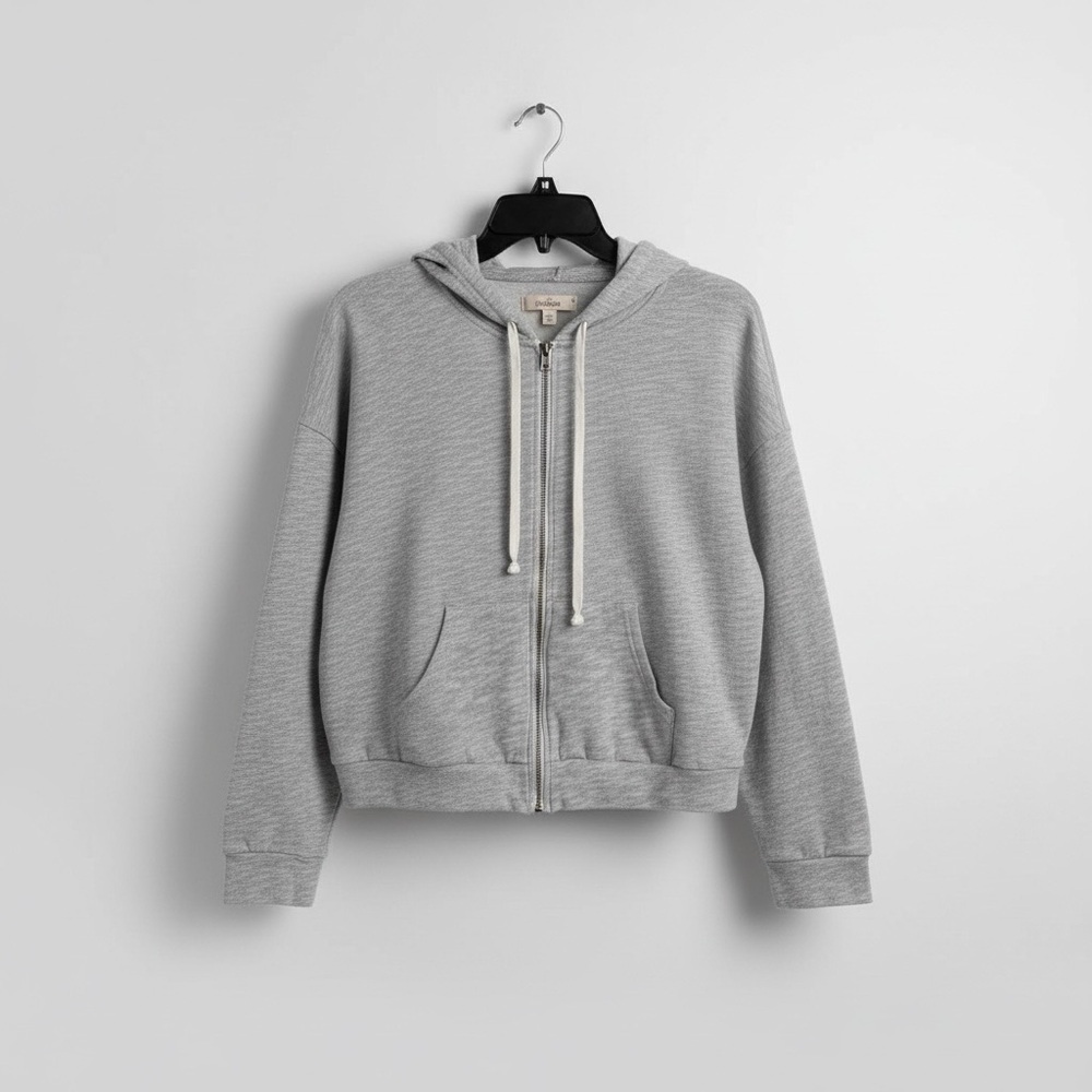 Hollister Gray Full Zip Hoodie Sweatshirt Women’s M